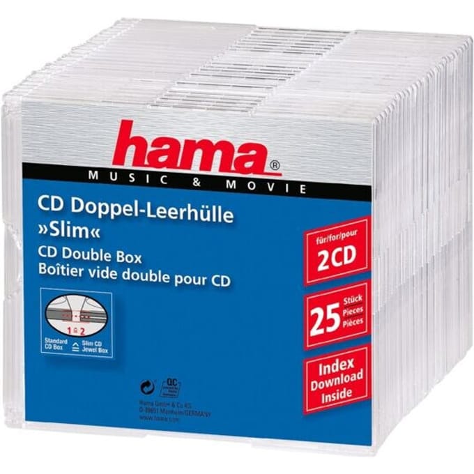Cd-/dvd/blu-ray-dubbele hoesje »Slimline«