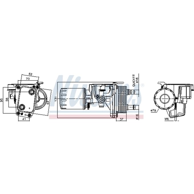 Olie radiator, motorolie NISSENS 91337