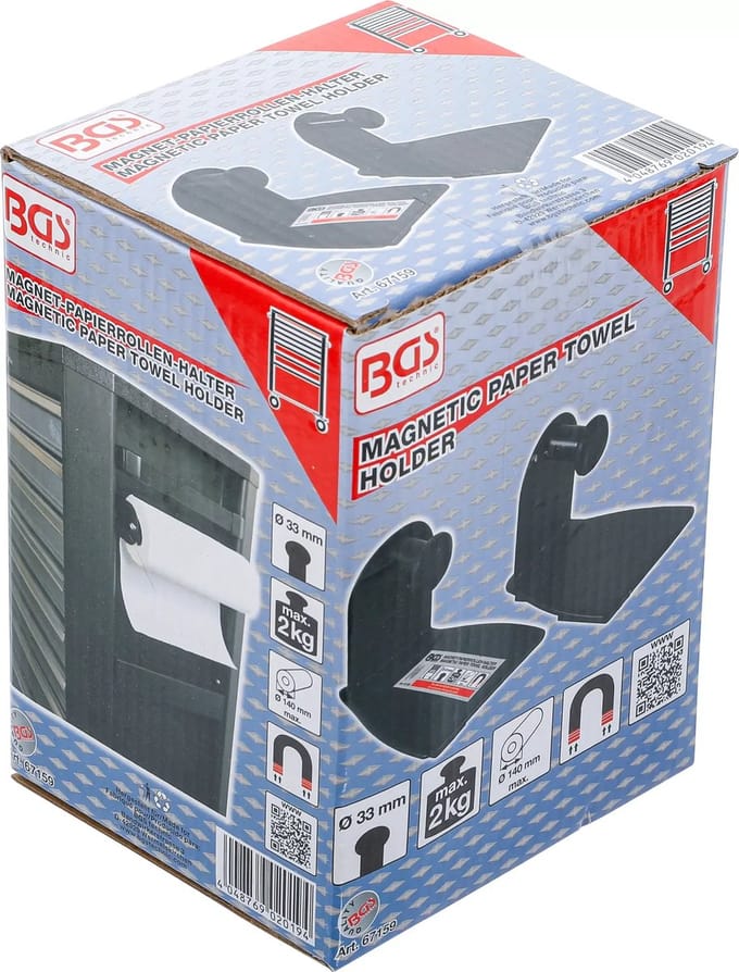 BGS Magneet Papierrolhouder | 2-dlg