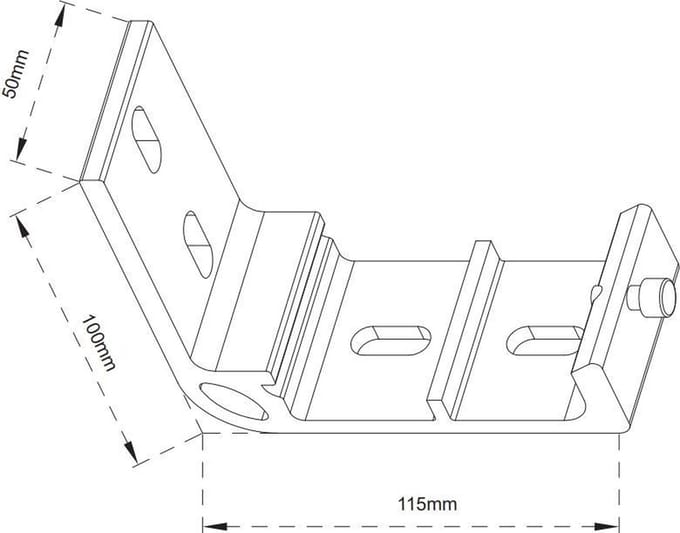 Brulo - Muurbevestingsplaten -Windscherm -accessoire - Hoek- hoekbevestiging