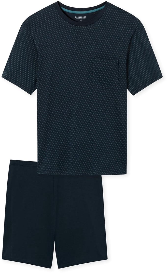 Schiesser - Comfort Essentials – Pyjama – 181155 – Night Blue - Maat 3XL