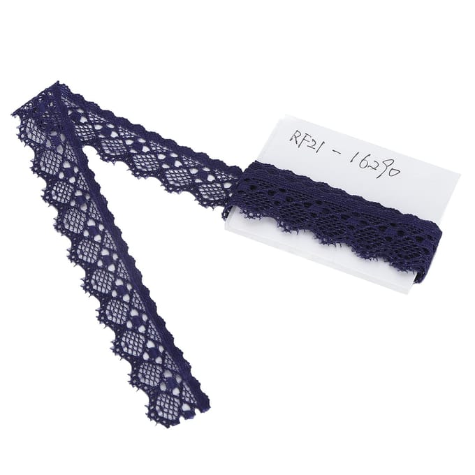 Kanten Lint Kledingaccessoires Decoreren Knutselen DIY Materialen 10 Yards 2cm Breed Donkerblauw blue