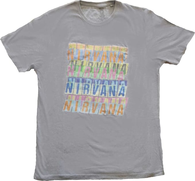 Nirvana - Repeat Heren T-shirt - M - Grijs