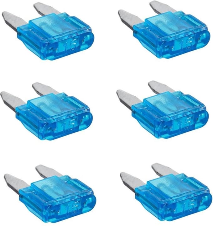 ProPlus Mini steekzekeringen - 15 ampère - blauw - 6 stuks
