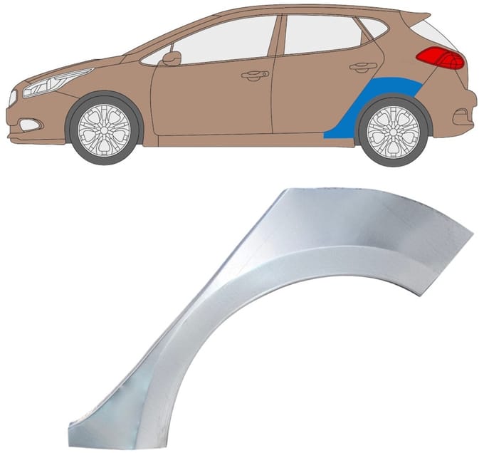 Reparatiepaneel achterspatbord voor Kia Ceed 2012-2018 / Links