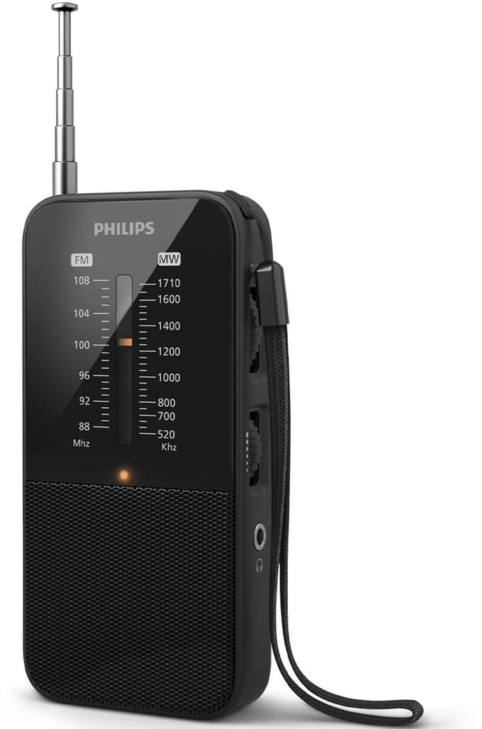 Philips TAR1509/12 - Portable FM/AM radio - AM/FM - Mono - Black
