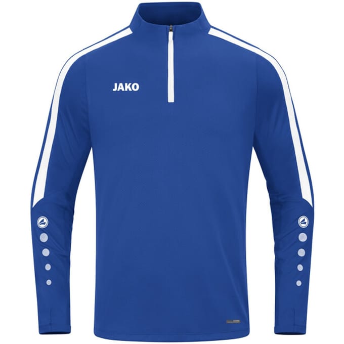 Jako Power Ziptop Heren - Royal / Wit | Maat: M