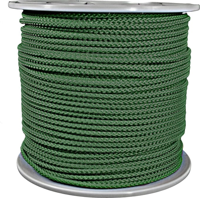 Polyester Touw – 200 meter – 5mm - Groen – Gevlochten koord - Haspel