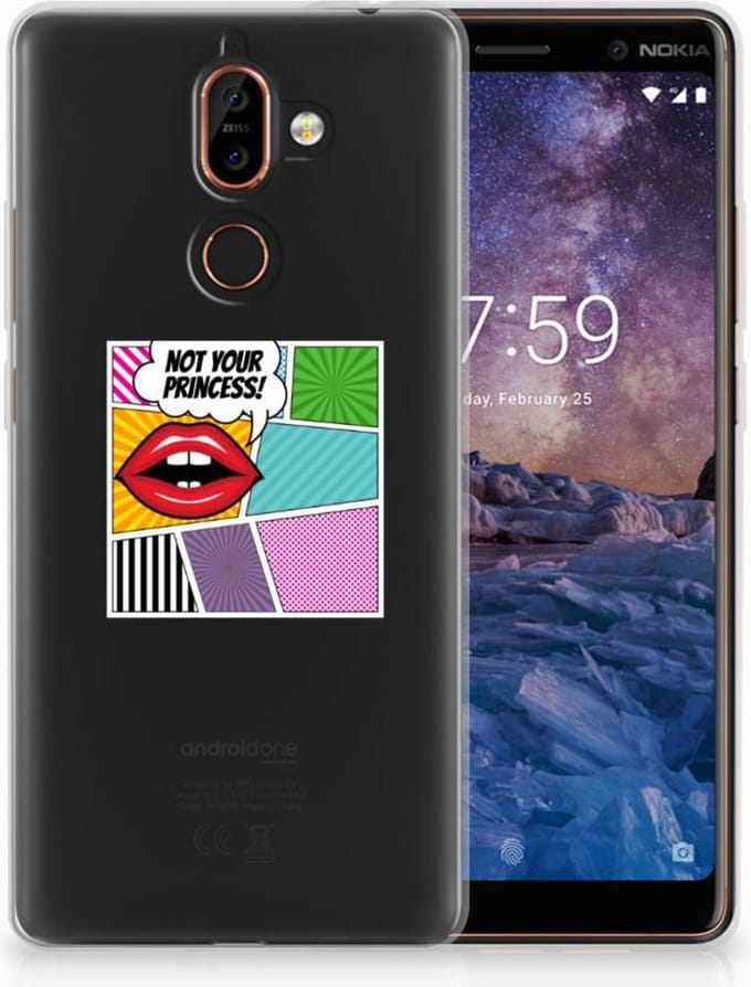 Nokia 7 Plus Silicone Back Cover Popart Princess