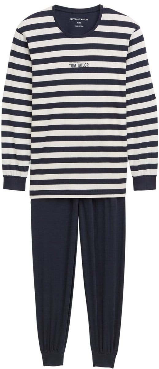 Tom Tailor - Pyjamaset met gestreept patroon - Maat 48 - blue stripes