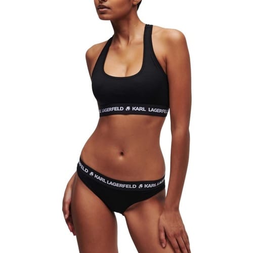 KARL LAGERFELD LOGO BRALETTE Zwart S EU