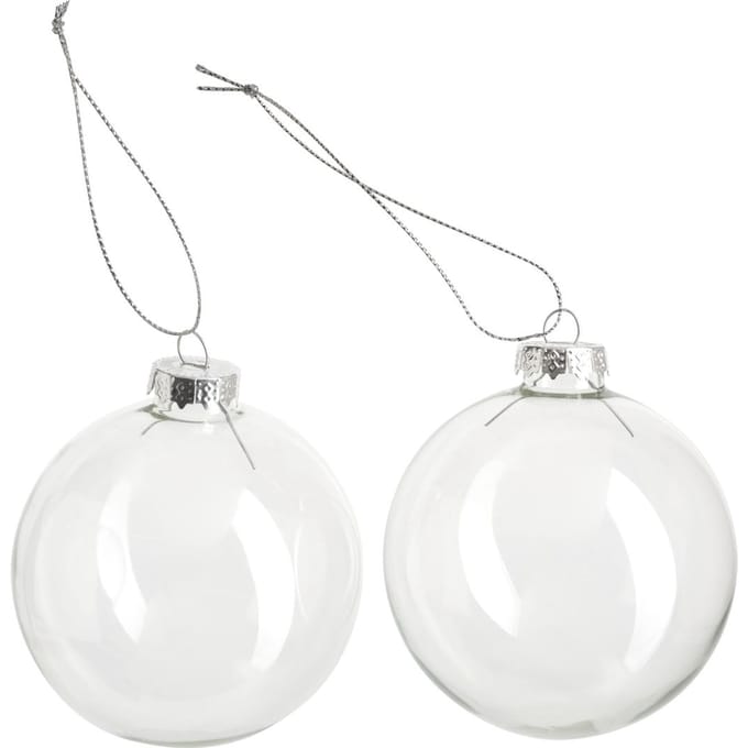 VBS Glazen ballen, Ø 8 cm, 2 stuks