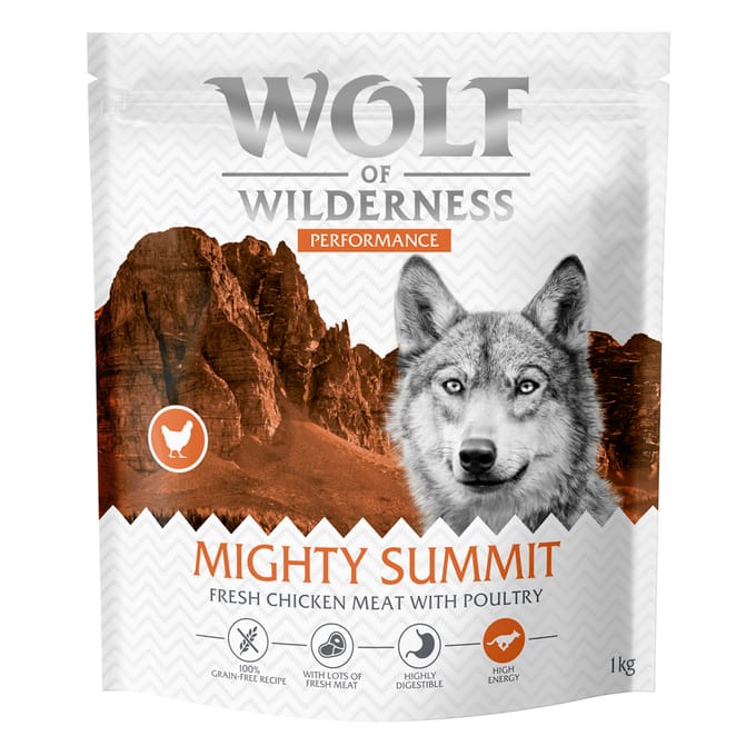 Wolf of Wilderness "Explore The Mighty Summit" Performance - graanvrij - 1 kg: Nieuw Recept