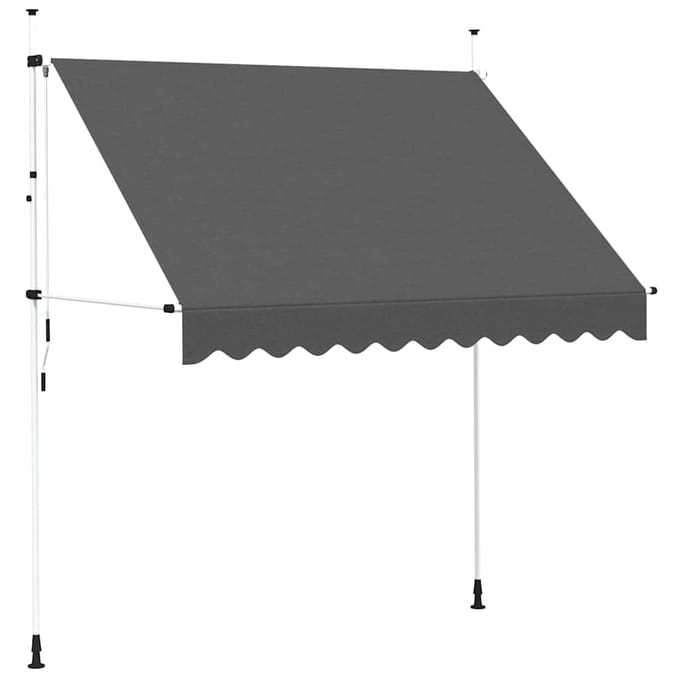 vidaXL - Luifel - handmatig - uittrekbaar - 250 - cm - antraciet