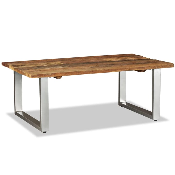 vidaXL - Salontafel - 100x60x38 - cm - massief - gerecycled - hout