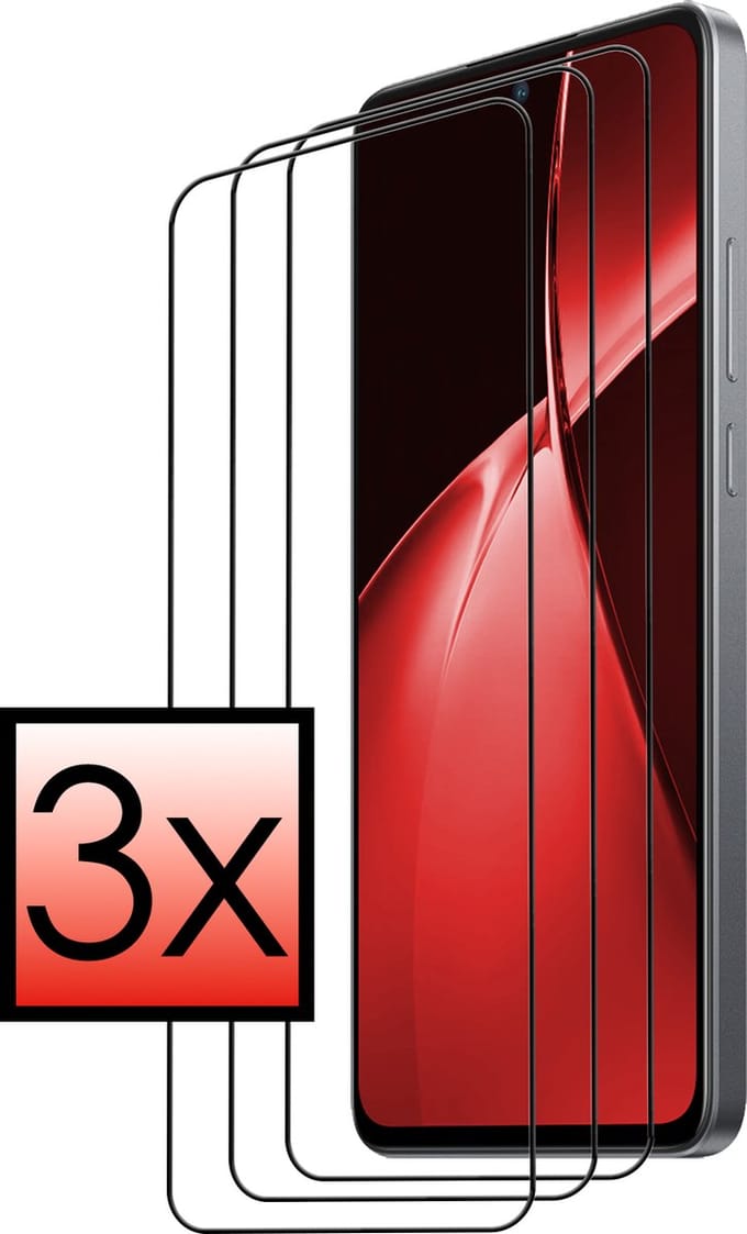 Screenprotector - 3 Stuks - Geschikt voor OnePlus Nord CE 4 Lite - Full Cover - Beschermglas - Gehard Glas - Tempered Glass - Screen Protector