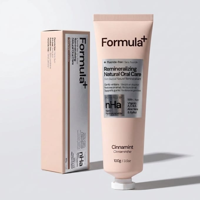 Formula+ Fluoridevrije Tandpasta met Nano-Hydroxyapatite - Cinnamint