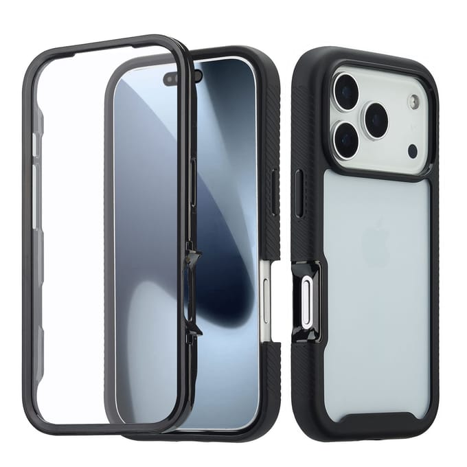 imoshion Hoesje - Geschikt voor Apple iPhone 17 Pro - 360° Full Protective Case - Zwart