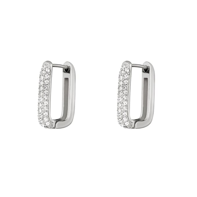 Oorbellen shimmer spark groot 0.8x10 - zilver - LMPiercings