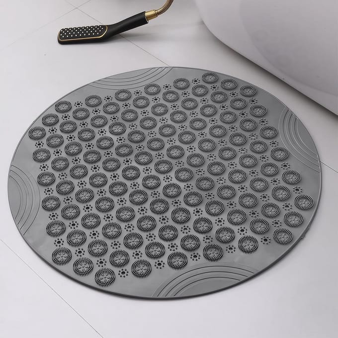 Ronde Douchemat Antislip met Zuignappen en Afvoergaten | 55 cm Badmat