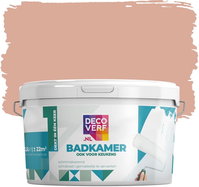 Decoverf badkamer verf perzik, 2.5L