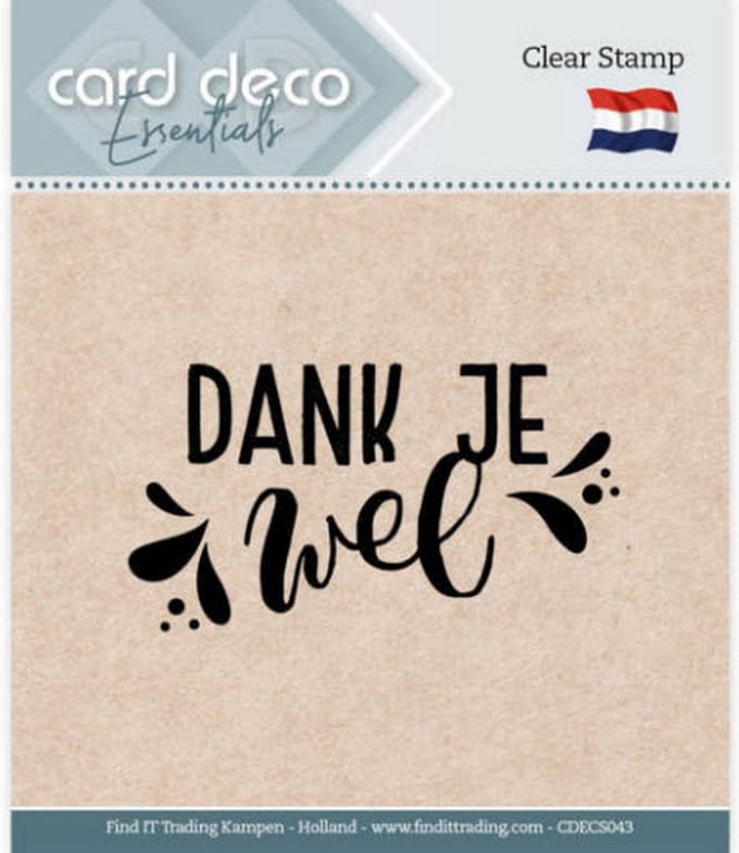 Card Deco Essentials - Clear Stamps - CDECS 043 Dank je wel