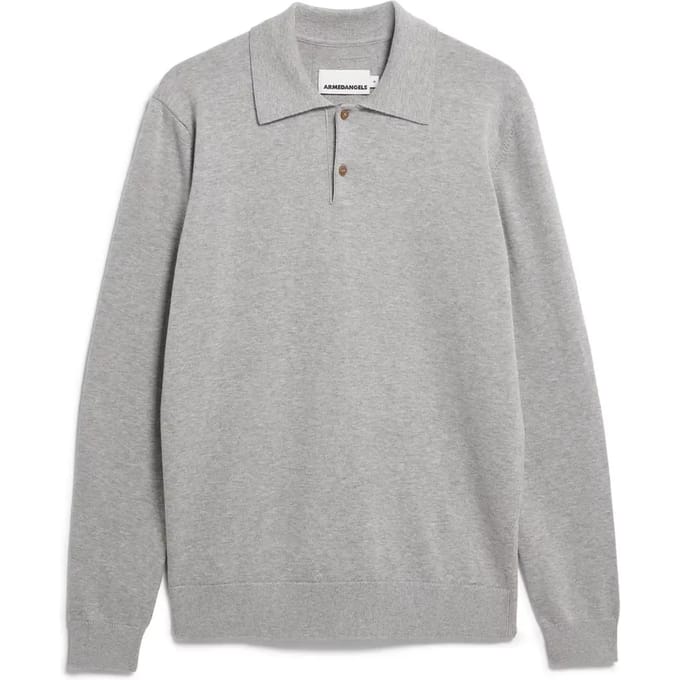 Gebreid poloshirt met lange mouwen Armedangels