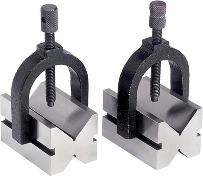 Paar V-blokken ø 30 mm - verstelbare opspanbeugels MW Tools VBL3001