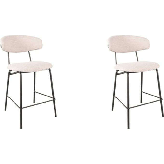 LABEL51 - Barstoel Zack - Beige - 57x53x95cm - Set van 2