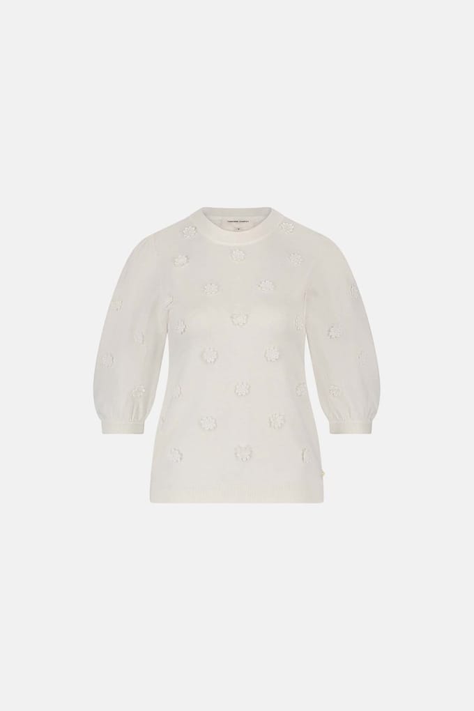 Fabienne Chapot Hilly Patch Pullover Tops & T-shirts Dames - Shirt - Wit - Maat M