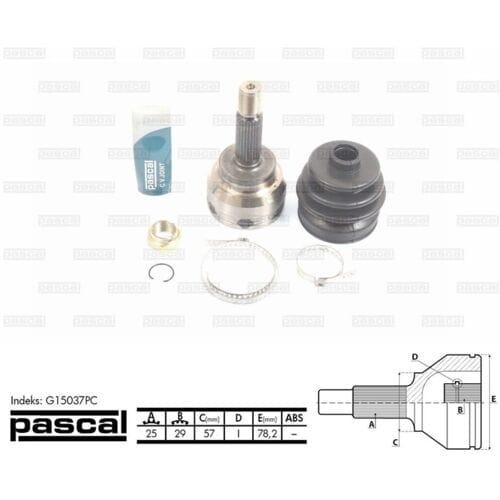 Verbindingsset, aandrijfas PASCAL G15037PC