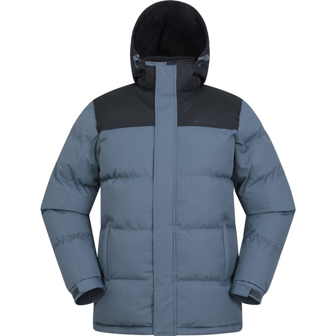 Mountain Warehouse Heren Sneeuw Borg gevoerd gewatteerd jack (Grijs)