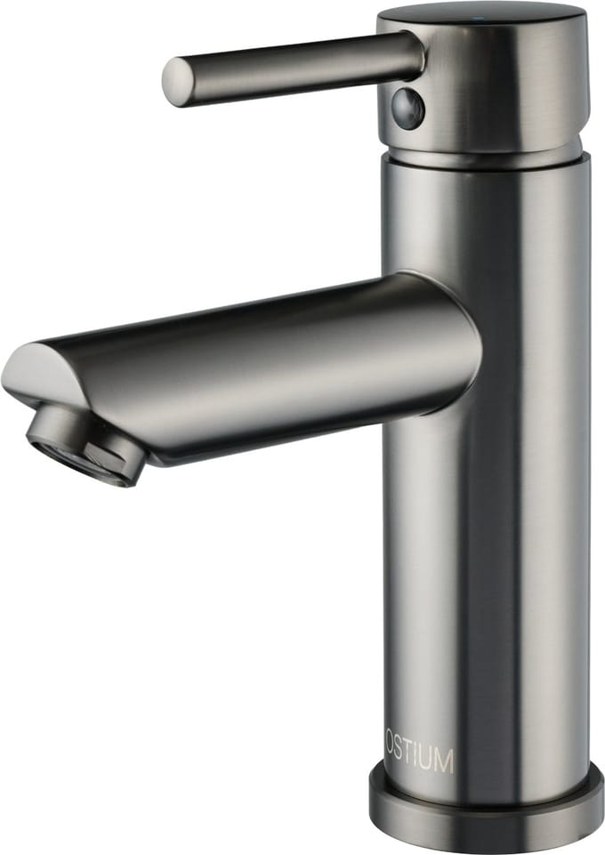 Atranti - Wastafelkraan Gun Metal - Warm/Koud