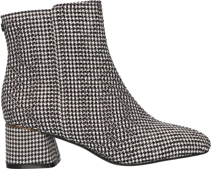 La Strada Enkellaars Zwart Wit Textiel - Damesschoenen - Maat - 37