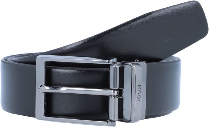 JOOP! Leren Riem Adjustable Coll. Belt 3,5 CM W115 Black-D`Brown Zwart Donkerbruin