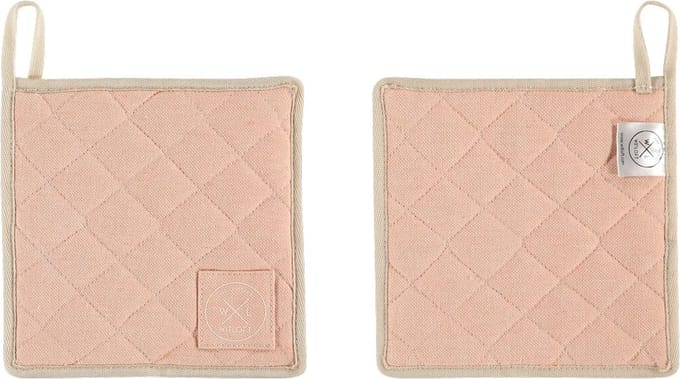 Witloft - Gerecyclede Katoenen Pannenlappen (2 st.) - Zalm