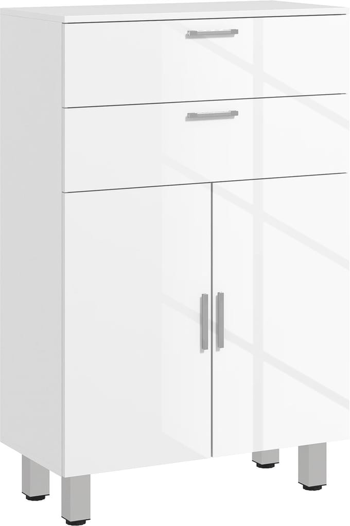 kleankin-Badkamerkast-60x30x93cm-Panneaux de particule-Blanc