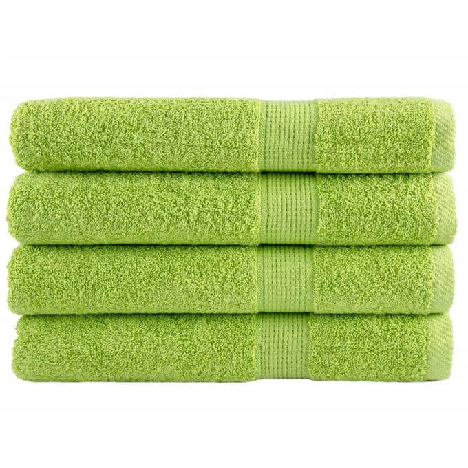 vidaXL - Handdoeken - SOLUND - 4 - st - 600 - g/m² - 100x200 - cm - appelgroen