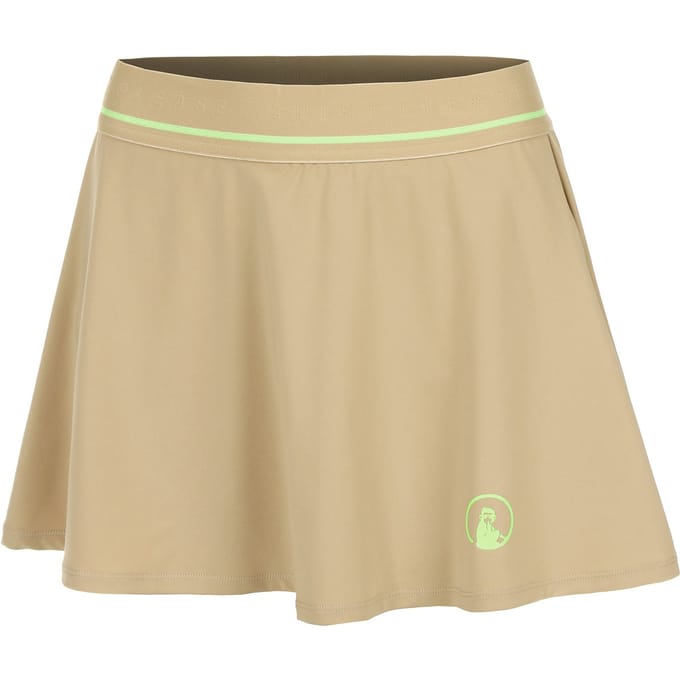 Quiet Please Wild Bounce Rok Dames-Beige,Neongroen