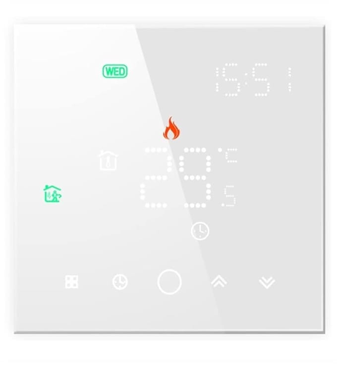 Slimme Thermostaat - Temperatuurregelaar App - Comfort Verhoging - Wekelijks Programmeerbaar - 16A Belasting - Zwart