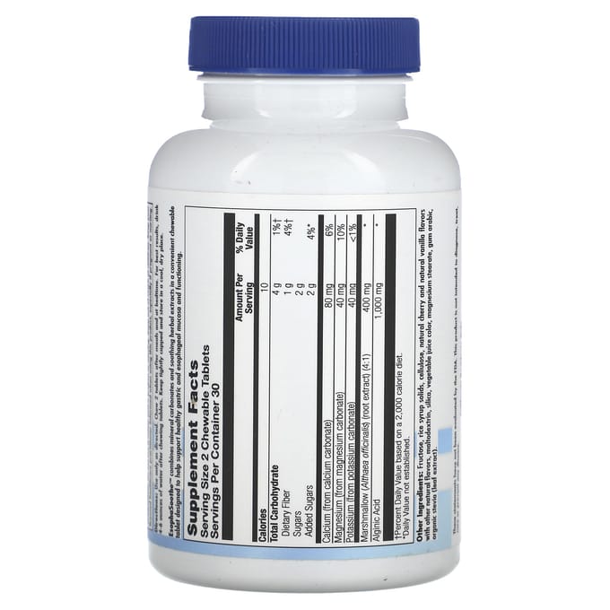 Nutra BioGenesis, EsophaSoothe, Cerise & Vanille, 60 Comprimés à Croquer