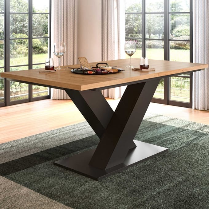 Uitschuifbare Eettafel Motion Emob - Artisan Spaanplaat - 150-190x76x90 Cm - Grijs