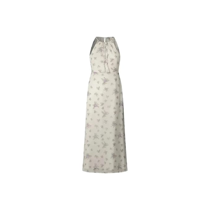 Pepe Jeans Lilo Lange Jurk Zonder Mouwen Beige S Vrouw