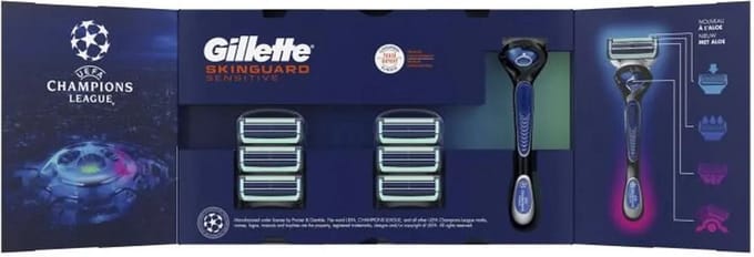 Gillette Rasoir Skinguard 1 manche - 6 Lames de rasoir