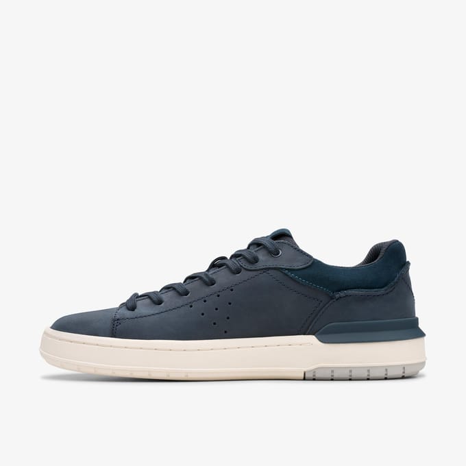Clarks Blauw Heren Sneakers Met Vetersluiting
