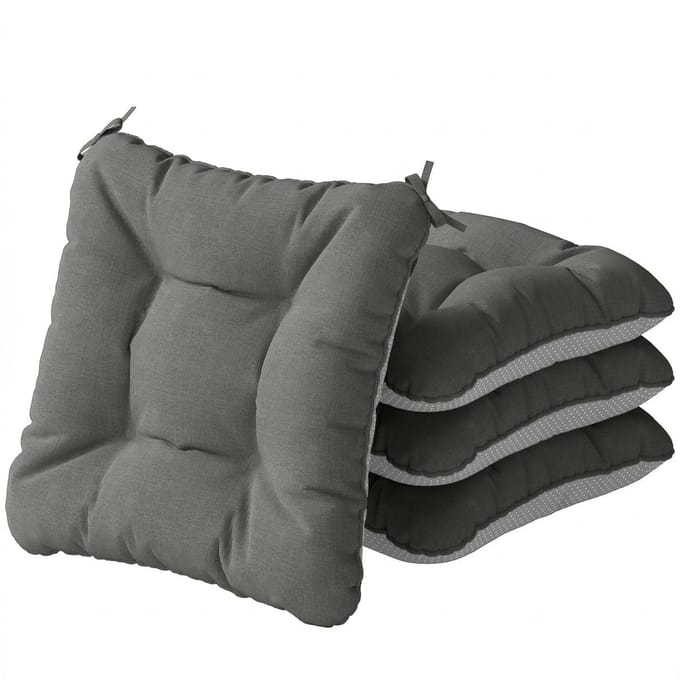 Outsunny Outdoor Zitkussen-Polyester, schuim-39,5L x 39,5B x 10H cm-Donkergrijs