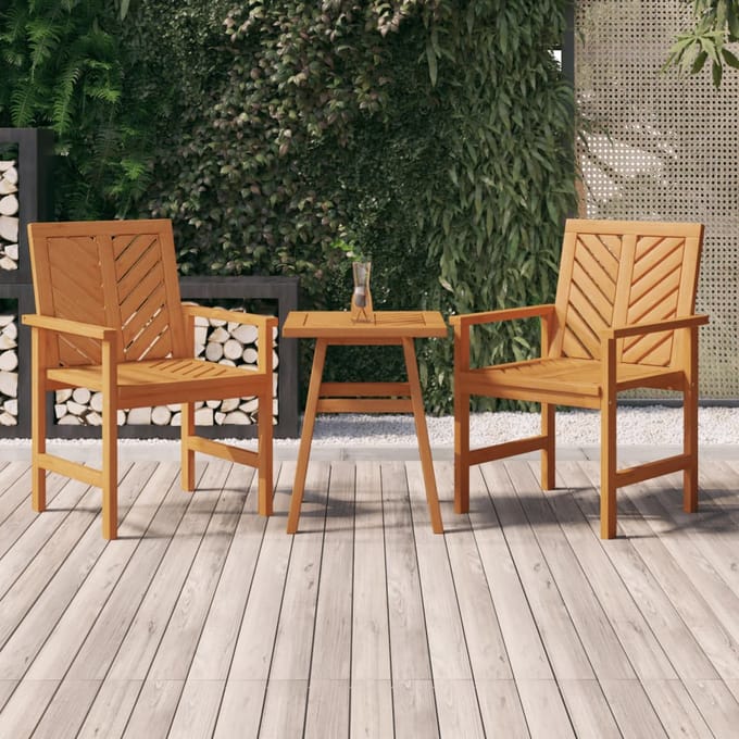 vidaXL - Tuinstoelen - 2 - st - massief - acaciahout
