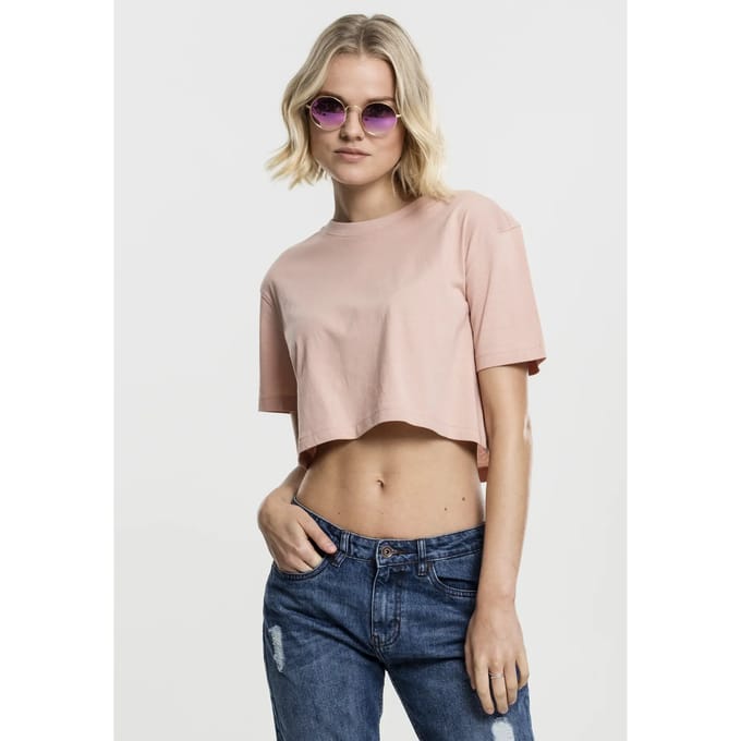 Urban Classics - Short Oversized Crop top - XL - Roze
