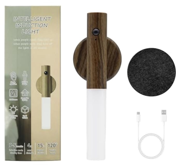 Draagbare Oplaadbare Wandlamp met Bewegingssensor - 3000K Warm Wit LED Nachtlampje voor Binnengebruik