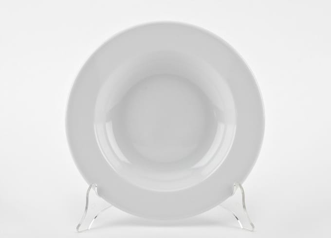 Diepbord Kaszub2 Ø 24cm - Wit Porselein